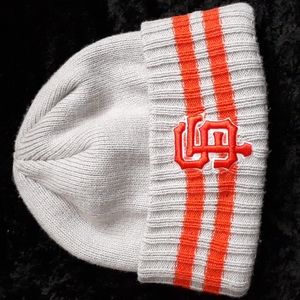 SAN FRANCISCO GIANTS gray and orange knit youth beanie